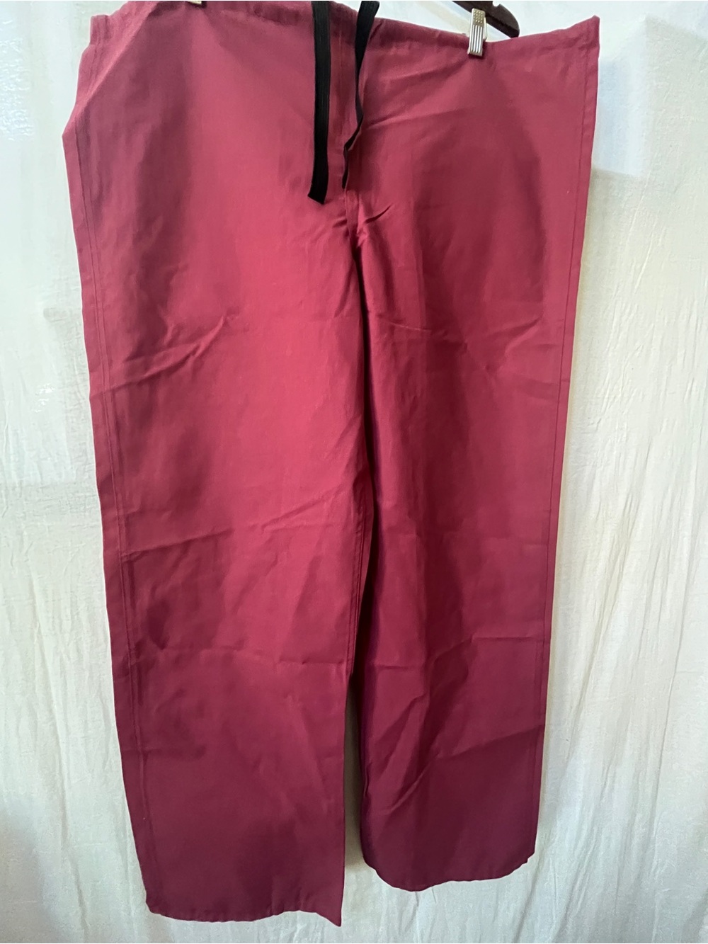 Men's Burgundy Drawstring Chino Pants